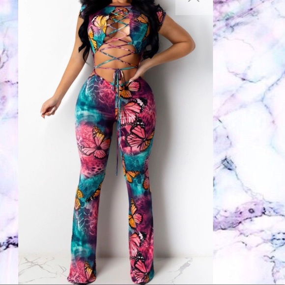 Pants - Butterfly One piece set